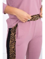 Sada s leopardím potiskem tmavě růžová Sada s leopardím potiskem tmavě růžová