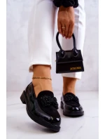 Elegantní Lakované Mokasíny Loafery Černé S.Barski HY51-318 Belize