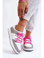 Dámské klasické dvoušněrovací tenisky bílo-šedé Jella