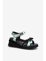 Dámské Sandály S Mašlí D&A CR956 Zelené