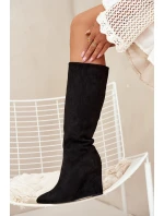 Zateplené Dámské Kozáky Na Platformě Černé Rosina