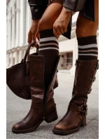 Pruhované dámské podkolenky s proužky 1610.001