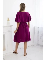 Šaty s vrstveným výstřihem švestka Šaty s vrstveným výstřihem švestka