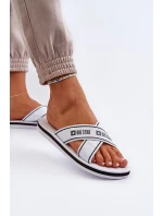 Dámské pantofle s pěnovou podrážkou Big Star Bílá Dámské pantofle s pěnovou podrážkou Big Star Bílá