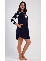 Dámské domácí šaty s tříčtvrtečním rukávem Méďa na obláčku