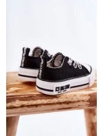 Dětské látkové tenisky BIG STAR KK374049 Černý a bílý Dětské látkové tenisky BIG STAR KK374049 Černý a bílý