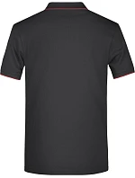 Daiber JN 728 Pánské piqué polo s kontrastní légou 02.0728 black/red