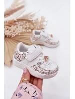Dětské sneakersy sportovní obuv jednorožci bílé Thalia