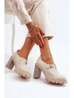 Dámské lodičky na vysokém podpatku světle béžové Tauina Dámské lodičky na vysokém podpatku světle béžové Tauina