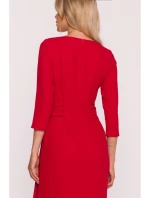 Šaty s volánkem S425  červené - Stylove