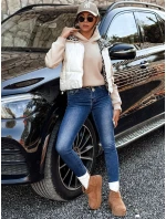 Dámské džínové kalhoty JEANLIFE s páskem v modré barvě FashionStreet UY2195