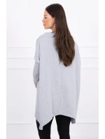 Oversize mikina s asymetrickými boky šedá Oversize mikina s asymetrickými boky šedá