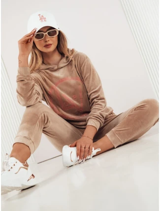 VIP PRIVATE velbloudí dámský velurový komplet FashionStreet AY0871