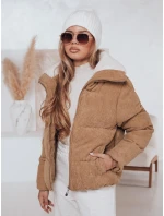 Dámská zimní manšestrová bunda TRENDYGLAM tmavě béžová FashionStreet TY4359 Dámská zimní manšestrová bunda TRENDYGLAM tmavě béžová FashionStreet TY4359