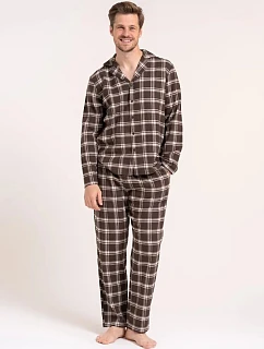 Pyžamo Moraj PDM5700-003 dlouhé rukávy, velikosti M–4XL, rozepínací