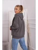 Mikina s kapucí v grafitové barvě Mikina s kapucí v grafitové barvě