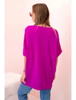 Oversized halenka s přívěskem lilek Oversized halenka s přívěskem lilek