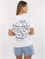 Tričko D12022AC02705A bílé a modré Tričko D12022AC02705A bílé a modré