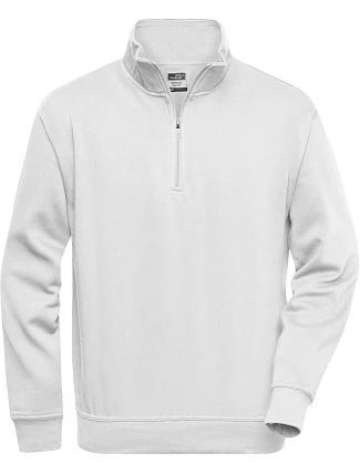 Daiber JN 831 Pracovní mikina s 1/4 zipem 02.0831 white Daiber JN 831 Pracovní mikina s 1/4 zipem 02.0831 white