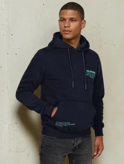 Pánská mikina s kapucí tmavě modrá FashionStreet BX5689