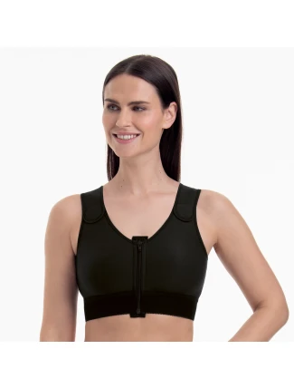 Kompresní podprsenka Valencia k oboustran.,zap. vpředu 1194X black - Anita Care