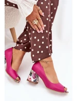 Kožené lodičky se zdobeným podpatkem Fuchsie Lewski Shoes 2608/K