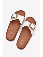 Dámské Sandały Na Korek Platformě S Přezkou Bílé Vianara