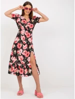 Šaty DHJ SK 7006.48 černá a červená Šaty DHJ SK 7006.48 černá a červená