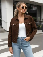 Dámská hnědá džínová bunda FashionStreet TY5343