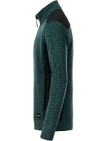 Daiber JN 862 Pánská pracovní bunda pletený fleece - Strong 02.0862 dark green melange/black Daiber JN 862 Pánská pracovní bunda pletený fleece - Strong 02.0862 dark green melange/black