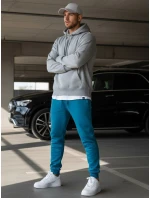 Pánské tyrkysové tepláky FashionStreet UX3428