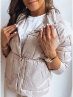 Dámská prošívaná oboustranná bunda NATINA béžová FashionStreet TY3623