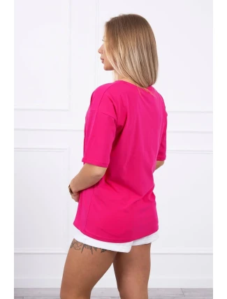 Kouzelná halenka s potiskem fuchsiová