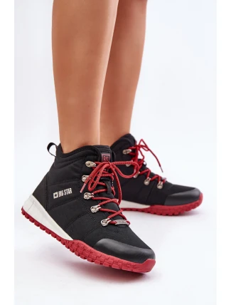 Dámské Traperky Sportovní Boty Big Star KK274217 Systém Paměťové Pěny Černé