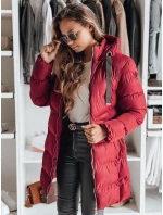 Dámská zimní bunda s kapucí GABRIELLE bordó FashionStreet TY4920 Dámská zimní bunda s kapucí GABRIELLE bordó FashionStreet TY4920