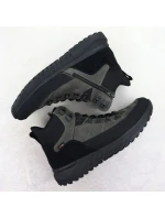 Šedé pánské kožené nepromokavé tenisky Rieker U0174-42