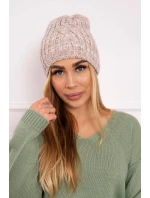 Veselá fleecová čepice K225 béžová