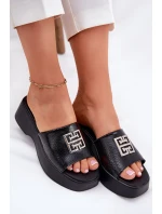 Kožené Dámské Pantofle S Ozdobou Černé Vinceza 79526 Kožené Dámské Pantofle S Ozdobou Černé Vinceza 79526