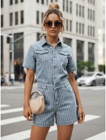 Dámská džínová modrá kombinéza FashionStreet EY2682
