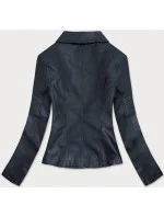 Tmavě modrá bunda ramoneska se zipy (B0112)