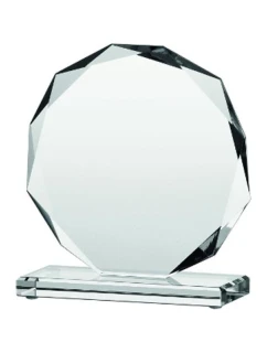 Skleněná trofej s matným podstavcem