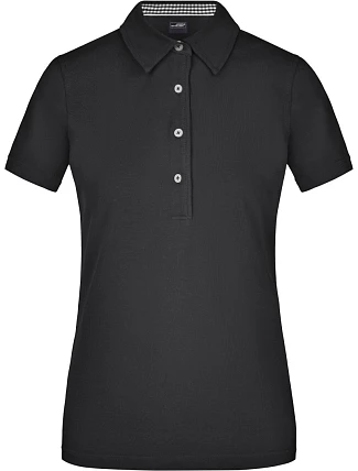 Daiber JN 969 Dámské piqué polo "Plain" 02.0969 black/black/white