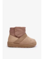 Béžové zateplené sněhule Big Star na platformě