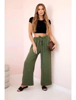 Dámské kalhoty 5878 khaki - Kesi