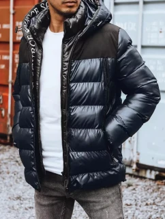 FashionStreet pánská tmavě modrá prošívaná bunda TX4159