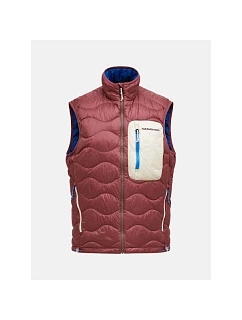 Pánská péřová vesta PEAK PERFORMANCE M Helium Utility Down Vest, červená barva