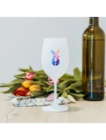 ZAJÍČEK  - bílá sklenice na víno 350 ml