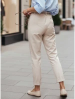 Dámské látkové kalhoty ERLON light beige FashionStreet UY2027