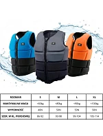 SUP XQMAX ORANŽOVÁ/ČERNÁ NEOPRENOVÁ PLOVACÍ VESTA R.S