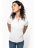 Kariban K 252 Dámské kontrastní piqué polo 20.K252 white/navy/white Kariban K 252 Dámské kontrastní piqué polo 20.K252 white/navy/white